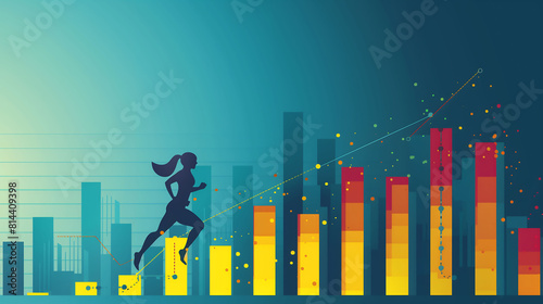 ursuing Goals: Runner Silhouette on Growth Chart