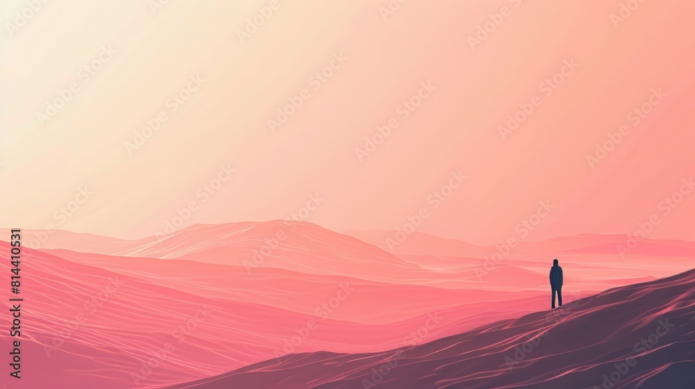 sunset, dunes, minimalist background, copy and text space, 16:9 sunset, dunes, minimalist background, copy and text space, 16:9