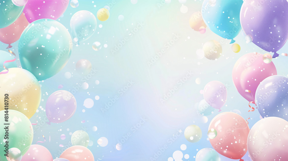 Birthday background with balloons large copy space area in the center Birthday background with balloons large copy space area in the center