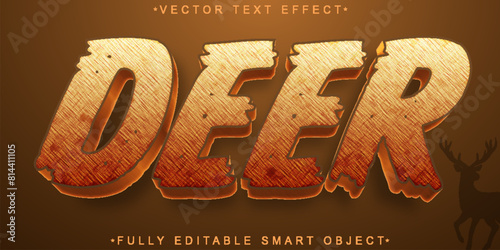 Brown Animal Deer Vector Fully Editable Smart Object Text Effect