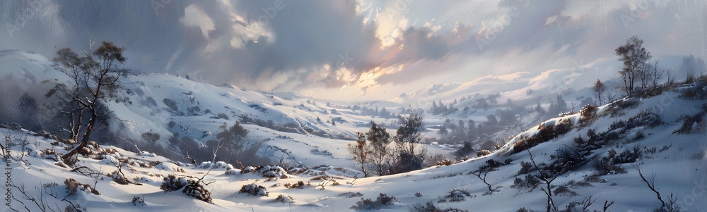 snowy mountains background