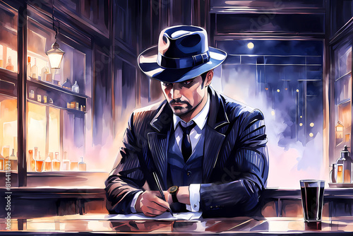 portrait of a man in noir style	
