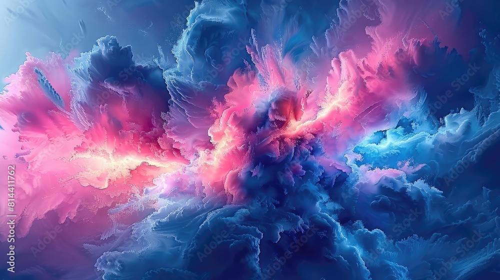 Vibrant Abstract Flow Dynamic Color Interplay Wallpaper
