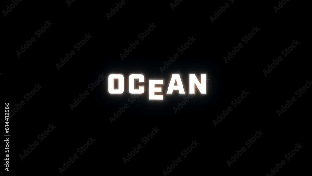 4K text reveal of the word 4K text reveal of the word