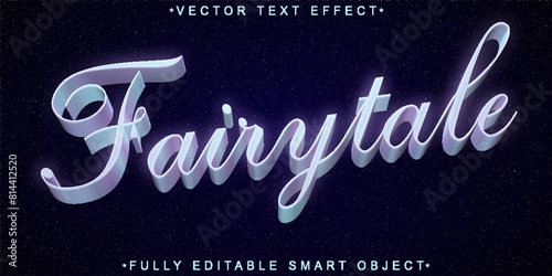 Shiny Soft Fairytale Vector Fully Editable Smart Object Text Effect