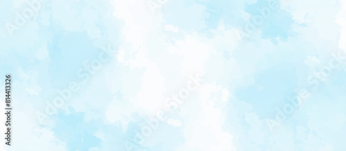 Blue sky with cloud .Beautiful blue sky with white clouds .bright cloud cover in the sun calm clear winter air background .gradient light white background.	