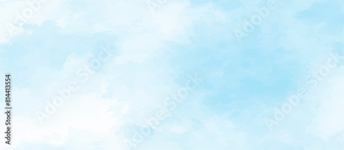 Blue sky with cloud .Beautiful blue sky with white clouds .bright cloud cover in the sun calm clear winter air background .gradient light white background.	