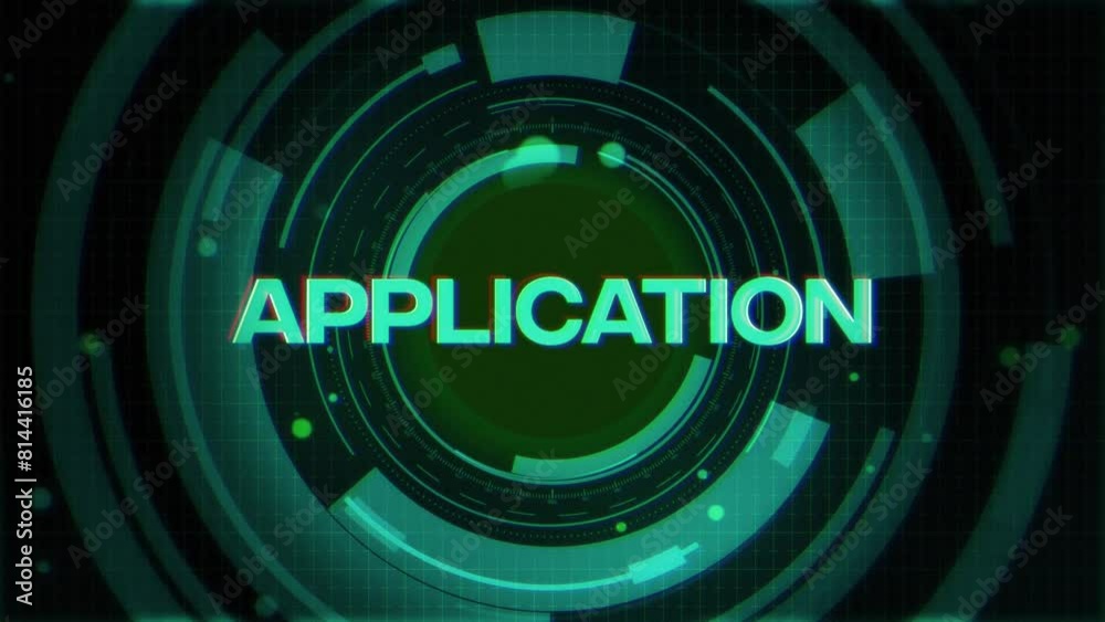 Application Word On Futuristic Cyberspace Background Application Word On Futuristic Cyberspace Background
