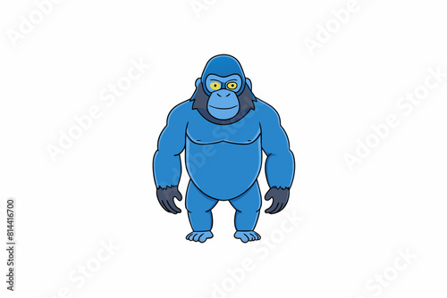 gorilla cartoon vector illustration