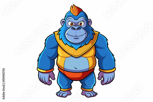 gorilla cartoon vector illustration