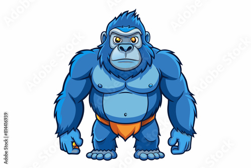gorilla cartoon vector illustration