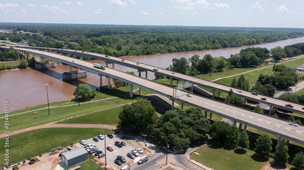 custom made wallpaper toronto digitalAfternoon view of Interstate 167 as it passes through downtown Alexandria, Louisiana, USA.