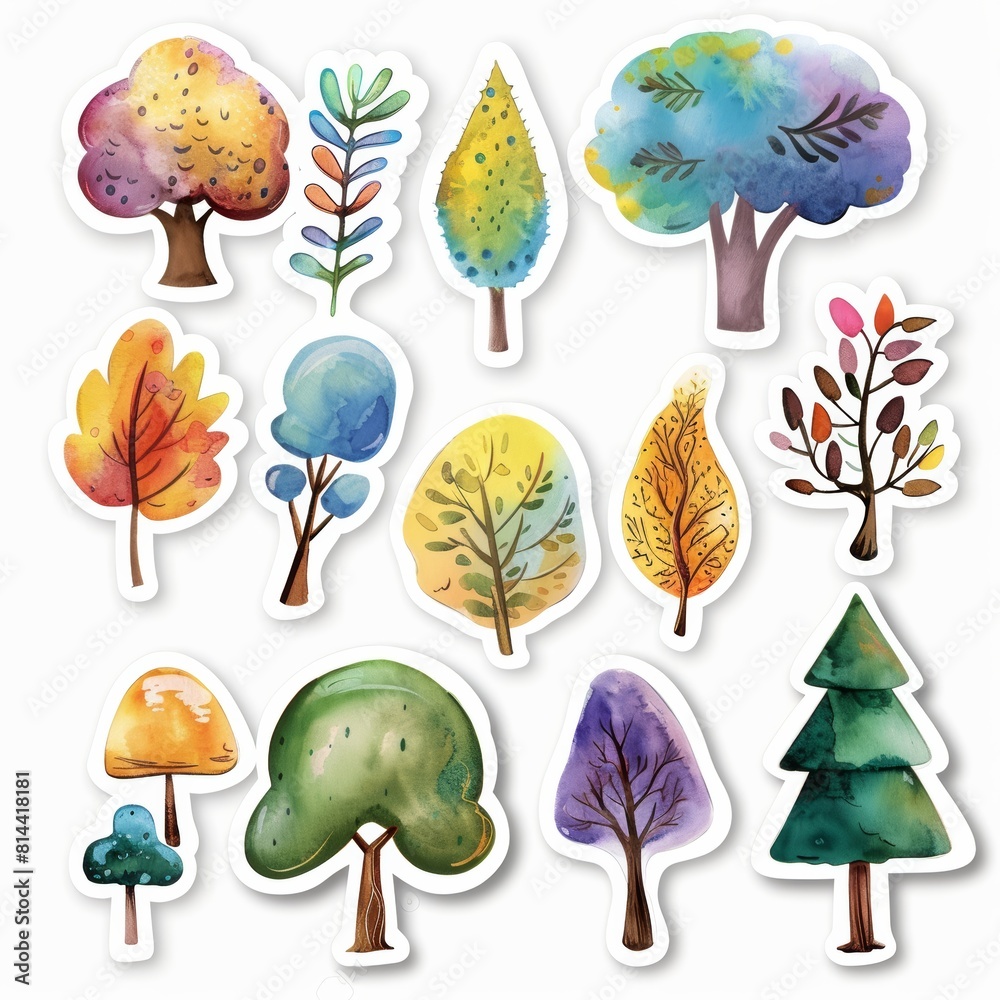 Whimsical Forest Scene for Children's Book Illustration Generative AI