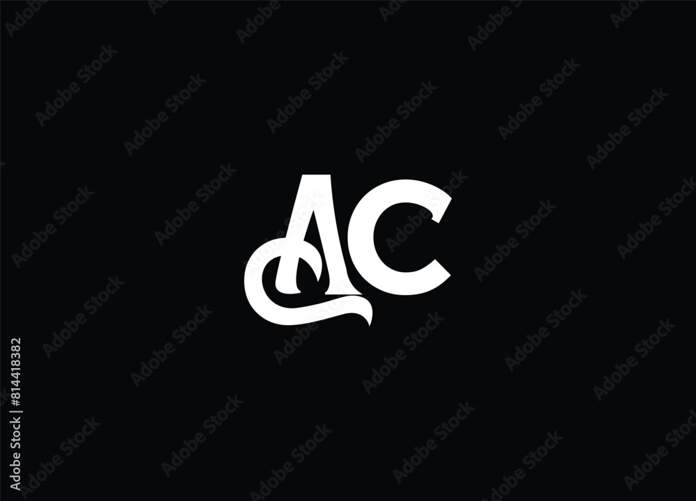 AC creative initial logo design and monogram logo