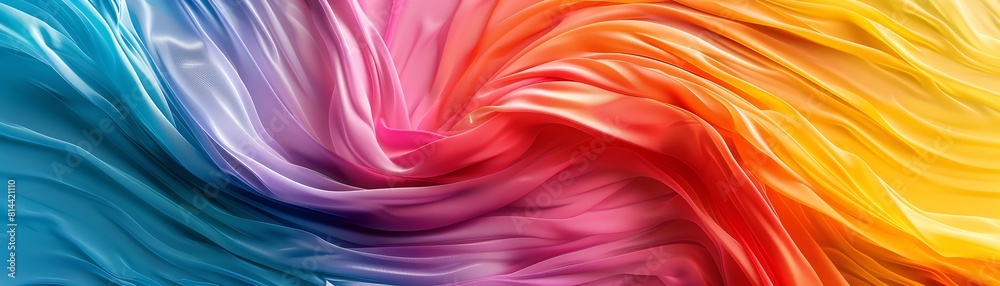 Fototapeta premium Abstract textured background in pride colors, vibrant swirls, softfocus, studio lighting