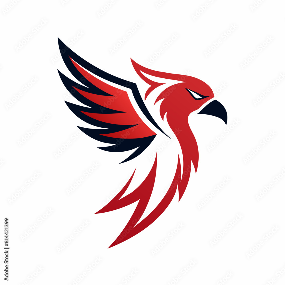 Obraz premium Modern and minimalist Eagle logo vector illustration 