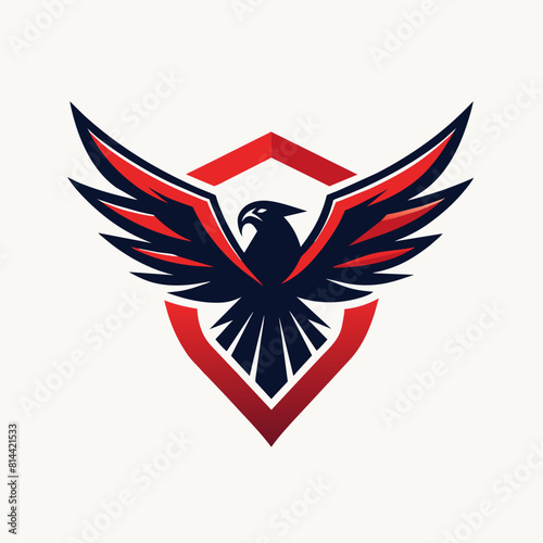 Modern and minimalist Eagle logo vector illustration 