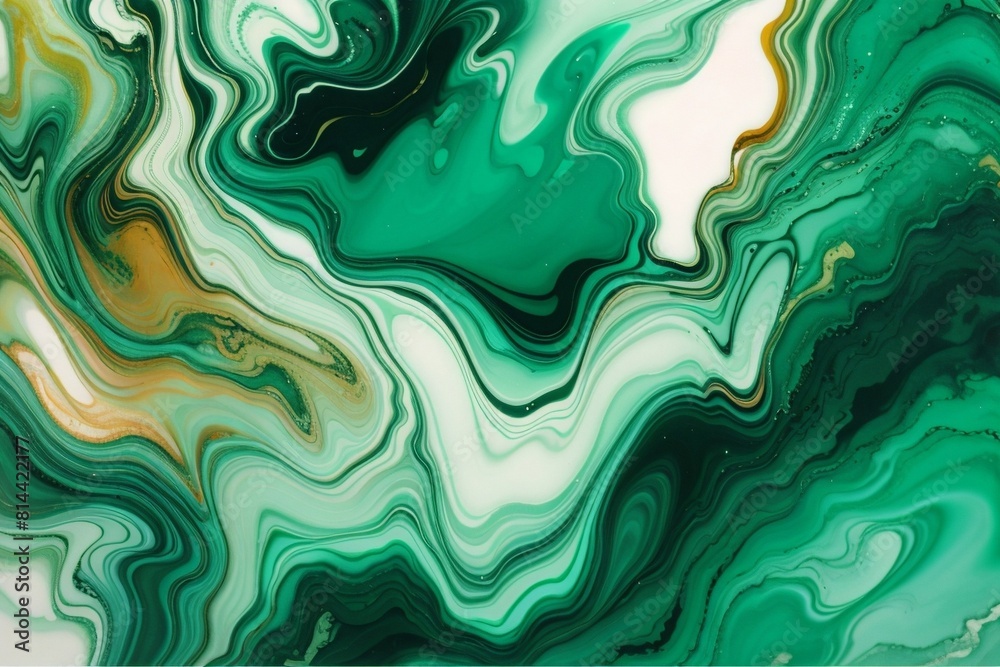 Liquid Paint Green Background Designed with Generative AI Liquid Paint Green Background Designed with Generative AI