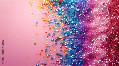 Rainbow glitter sparkle birthday mermaid unicorn pony background celebrate party sequin pink blue sparkly, Rainbow Lights Generative Ai  © Xpert