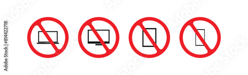 digital detox sign on white background	