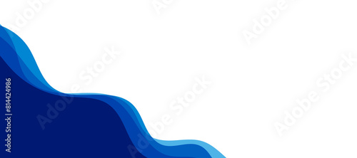 Abstract transparent blue wave presentation background
