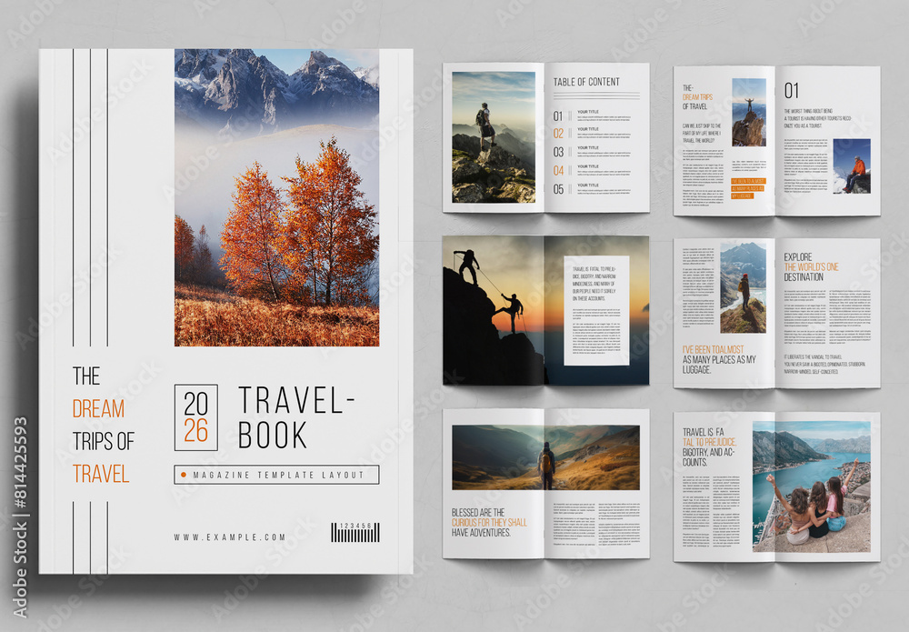 Travel Book Layout Stock Template | Adobe Stock