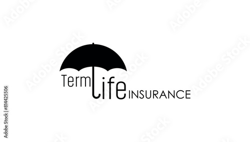 term life insurance text on white background