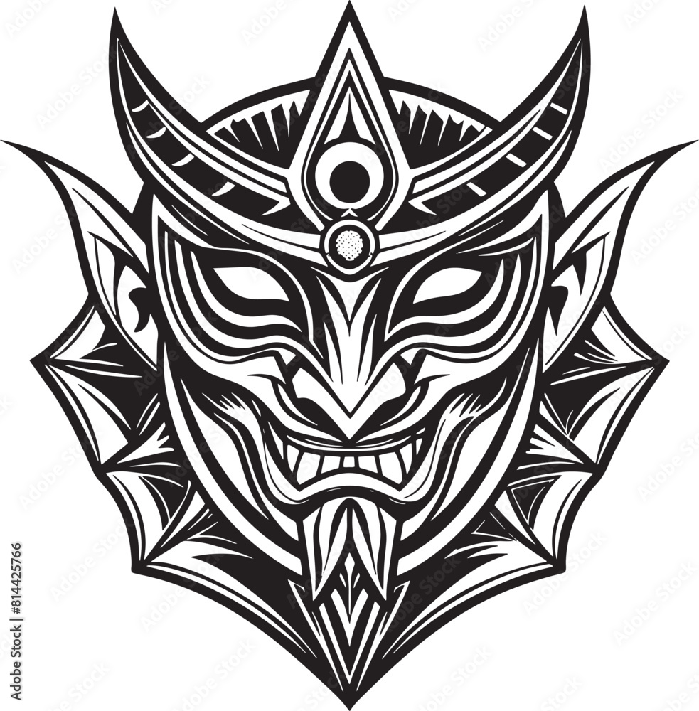 Spartan mask. Black and white illustration isolated on white background Spartan mask. Black and white illustration isolated on white background