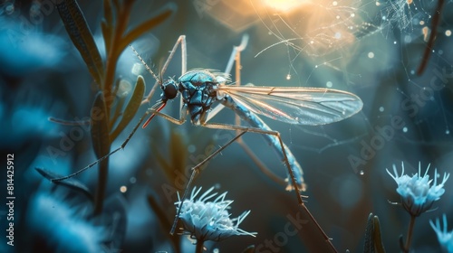 fairy cryptid mosquito, macro photo 