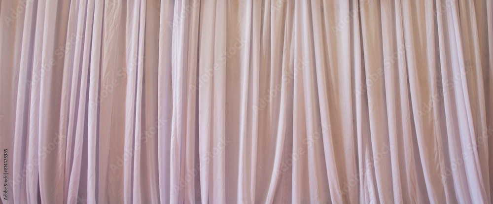 Fototapeta premium Pink curtains with flowing waves