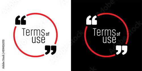 terms of use text on white background