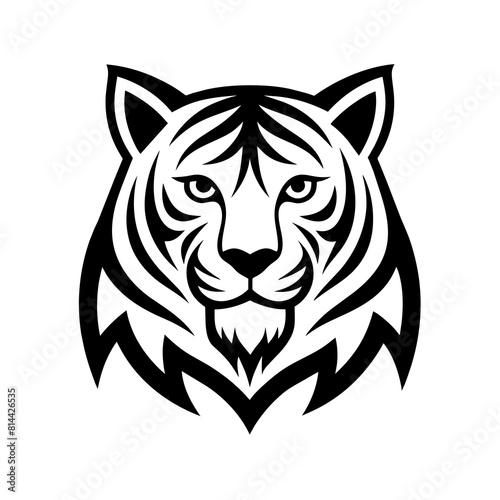  create-a-minimalist-white-tiger-shouting-logo-vector .svg, photo