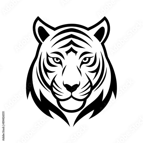  create-a-minimalist-white-tiger-shouting-logo-vector .svg, photo