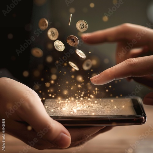 money comes out from mobile phone in generative ai