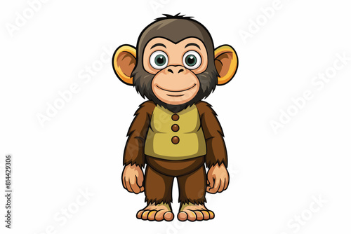 chimpanzee cartoon vector illustration