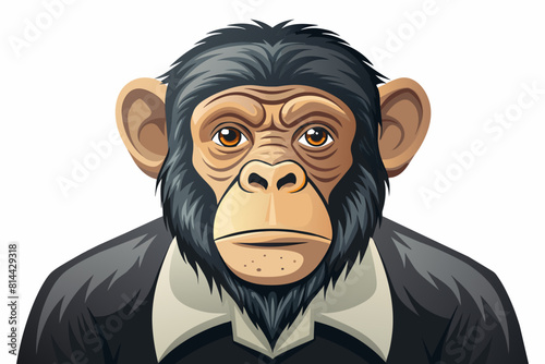 chimpanzee cartoon vector illustration