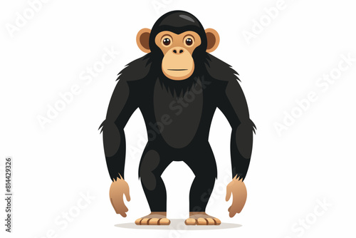 chimpanzee cartoon vector illustration