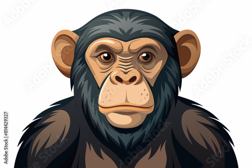 chimpanzee cartoon vector illustration