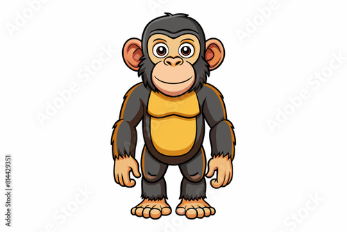 chimpanzee cartoon vector illustration