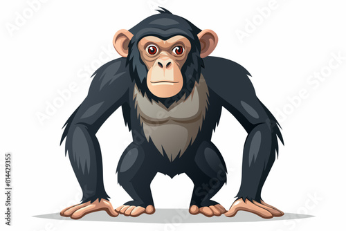 chimpanzee cartoon vector illustration