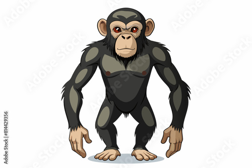 chimpanzee cartoon vector illustration