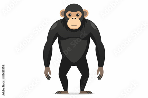 chimpanzee cartoon vector illustration