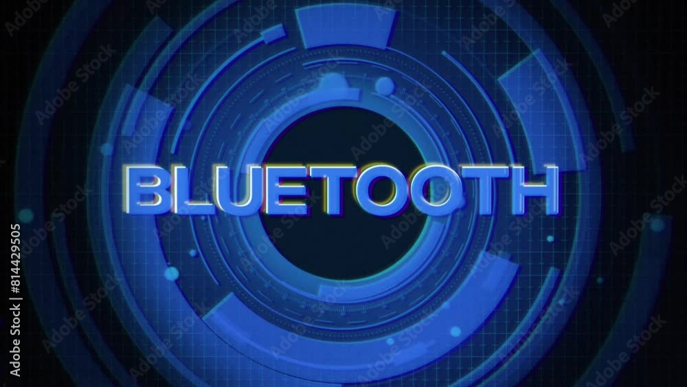Bluetooth Word On Futuristic Cyberspace Background Bluetooth Word On Futuristic Cyberspace Background
