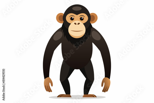 chimpanzee cartoon vector illustration