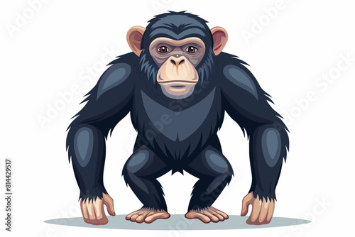 chimpanzee cartoon vector illustration