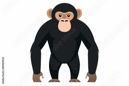 chimpanzee cartoon vector illustration