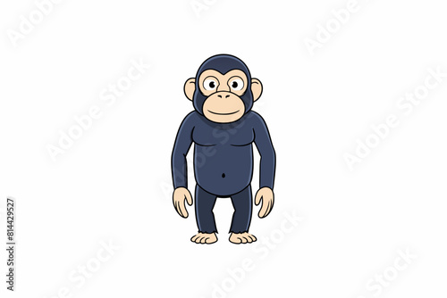 chimpanzee cartoon vector illustration