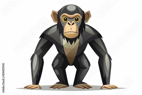 chimpanzee cartoon vector illustration