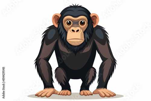 chimpanzee cartoon vector illustration