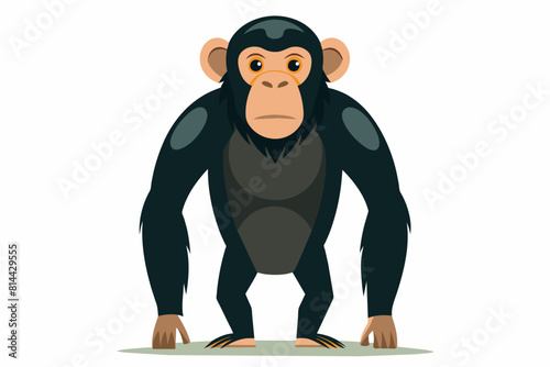 chimpanzee cartoon vector illustration